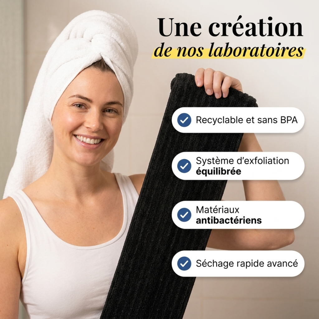 Serviette de douche exfoliante NORYA