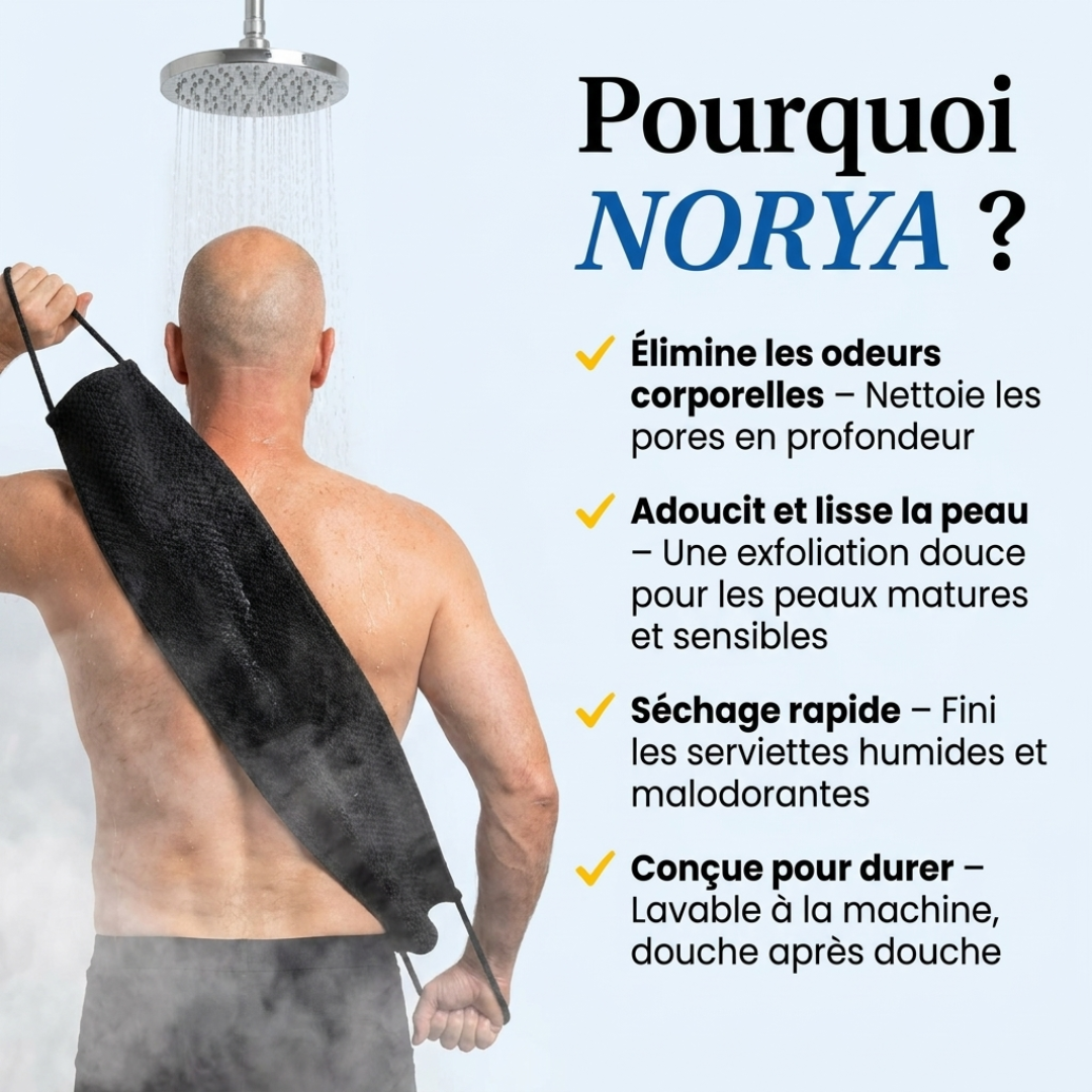 Serviette de douche exfoliante NORYA