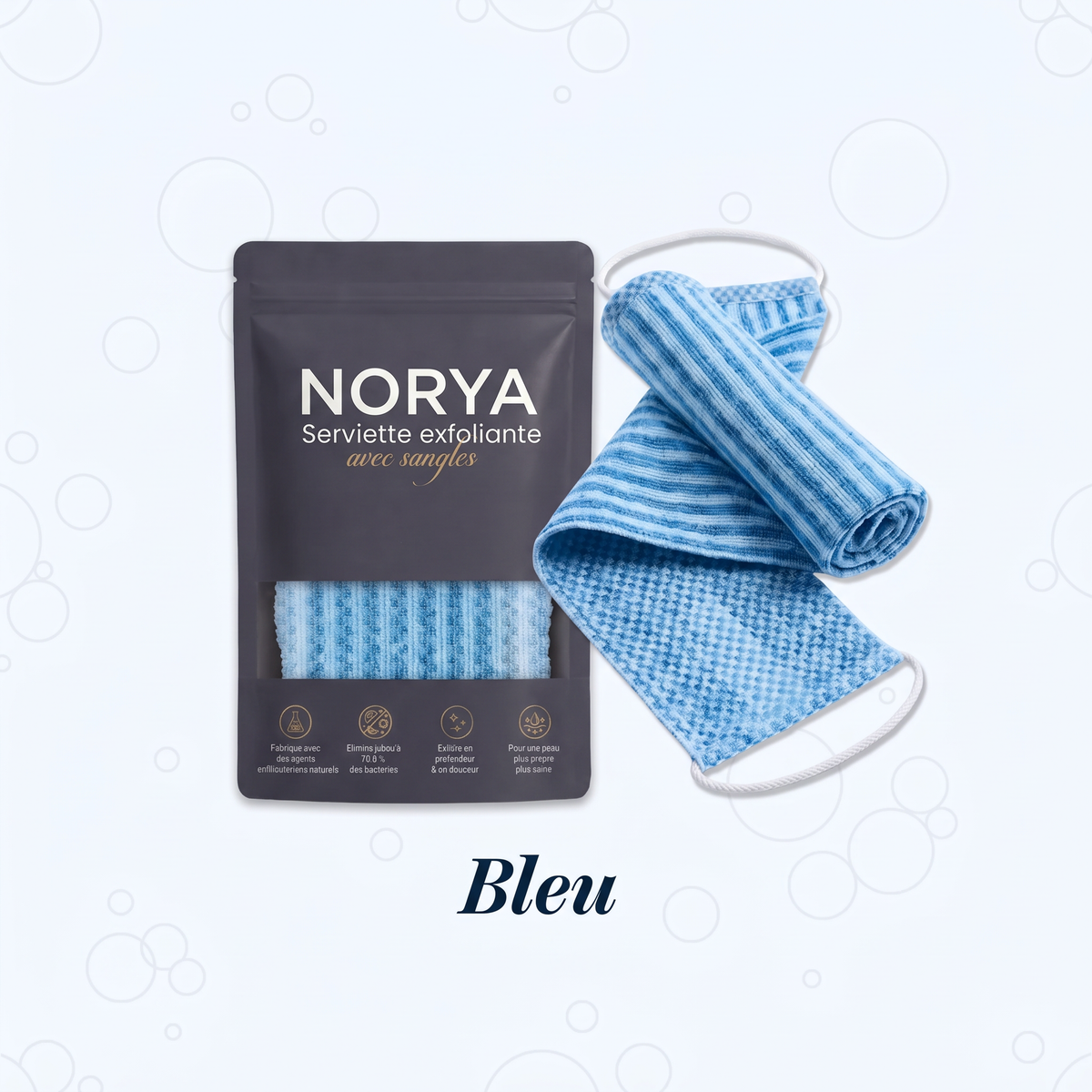 Serviette de douche exfoliante NORYA