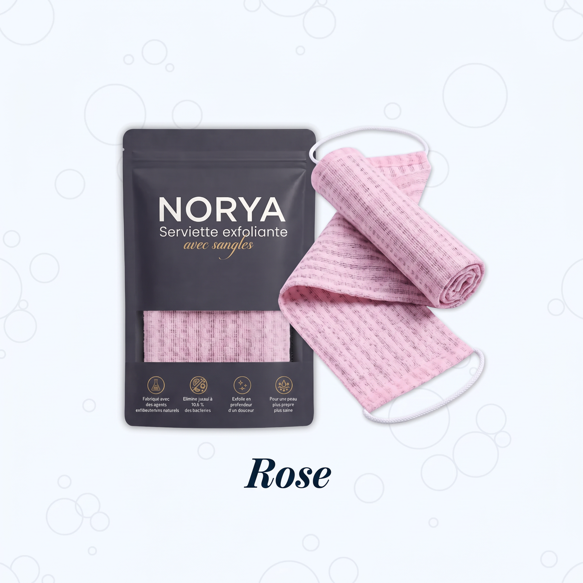 Serviette de douche exfoliante NORYA